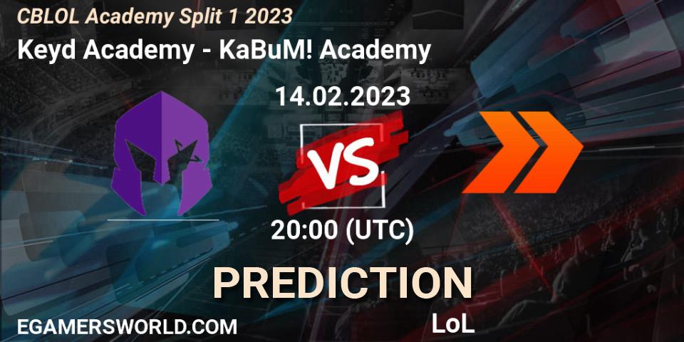 Prognose für das Spiel Keyd Academy VS KaBuM! Academy. 14.02.2023 at 20:00. LoL - CBLOL Academy Split 1 2023