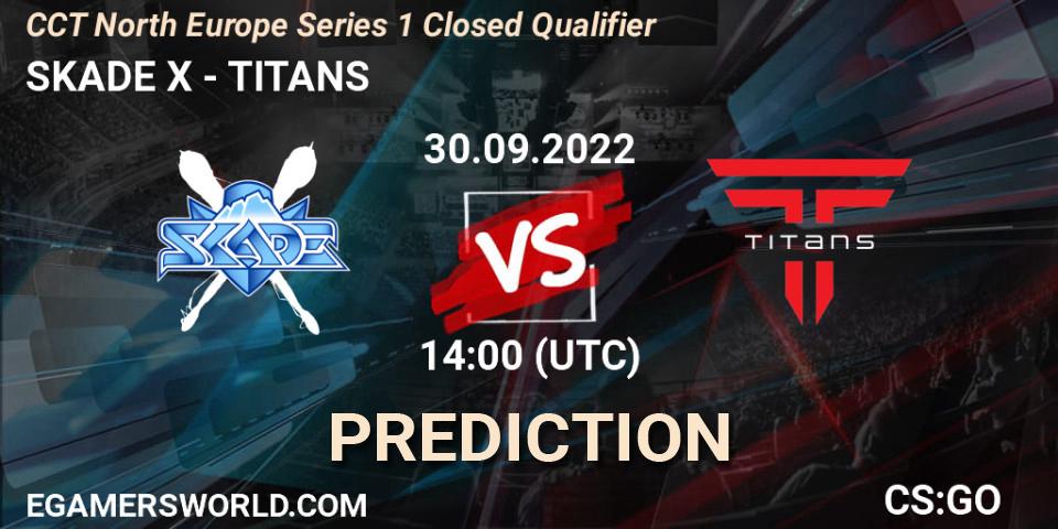 Prognose für das Spiel SKADE X VS TITANS. 30.09.2022 at 14:00. Counter-Strike (CS2) - CCT North Europe Series 1 Closed Qualifier
