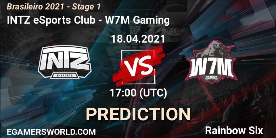 Prognose für das Spiel INTZ eSports Club VS W7M Gaming. 18.04.21. Rainbow Six - Brasileirão 2021 - Stage 1