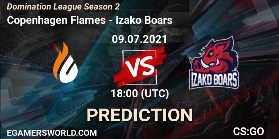 Prognose für das Spiel Copenhagen Flames VS Izako Boars. 09.07.21. CS2 (CS:GO) - Domination League Season 2