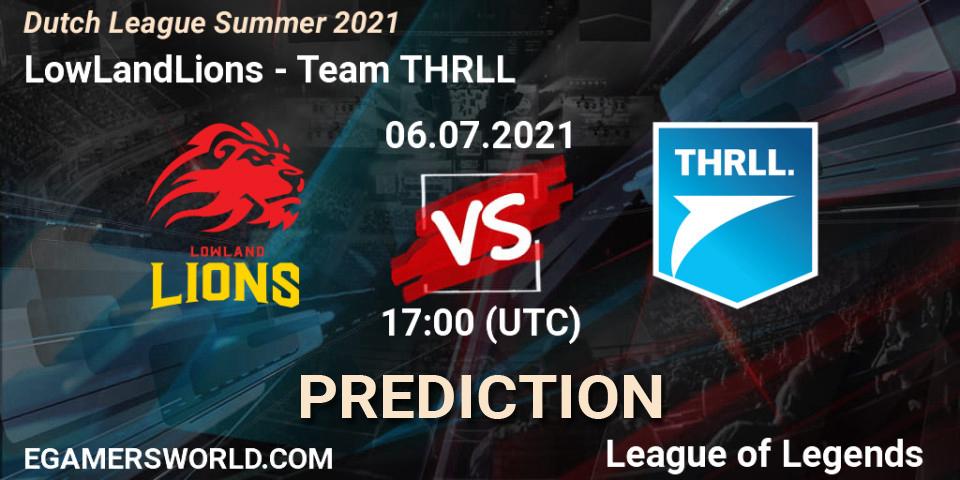 Prognose für das Spiel LowLandLions VS Team THRLL. 08.06.2021 at 20:00. LoL - Dutch League Summer 2021