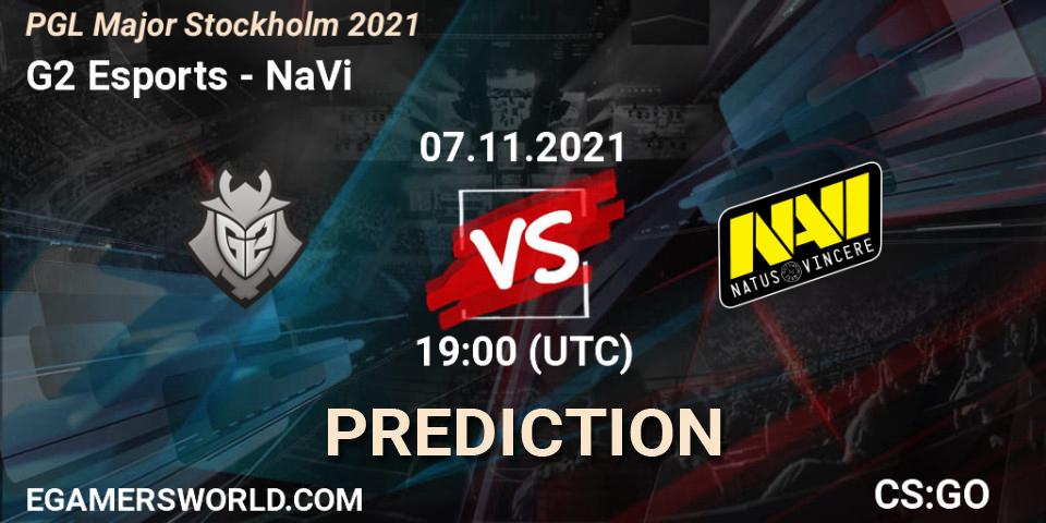 Prognose für das Spiel G2 Esports VS NaVi. 07.11.21. CS2 (CS:GO) - PGL Major Stockholm 2021