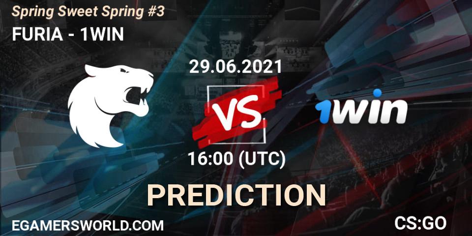 Prognose für das Spiel FURIA VS 1WIN. 29.06.21. CS2 (CS:GO) - Spring Sweet Spring #3