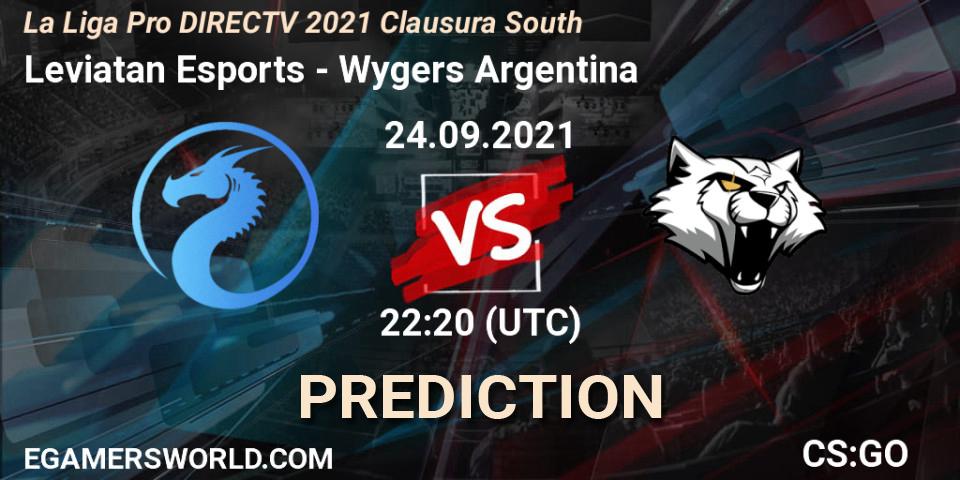 Prognose für das Spiel Leviatan Esports VS Wygers Argentina. 24.09.2021 at 22:30. Counter-Strike (CS2) - La Liga Season 4: Sur Pro Division - Clausura