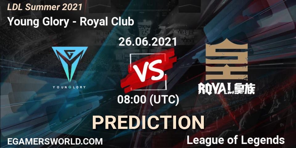 Prognose für das Spiel Young Glory VS Royal Club. 26.06.21. LoL - LDL Summer 2021