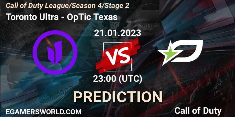 Prognose für das Spiel Toronto Ultra VS OpTic Texas. 21.01.2023 at 23:00. Call of Duty - Call of Duty League 2023: Stage 2 Major Qualifiers