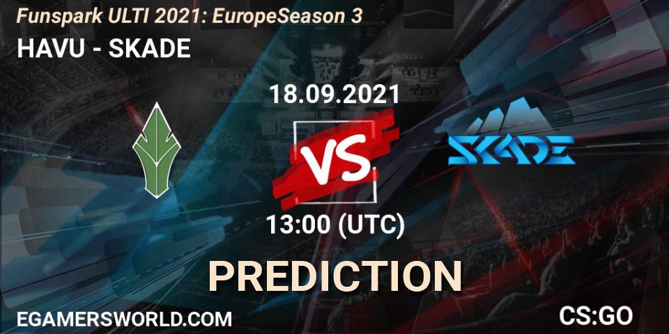 Prognose für das Spiel HAVU VS SKADE. 18.09.21. CS2 (CS:GO) - Funspark ULTI 2021: Europe Season 3