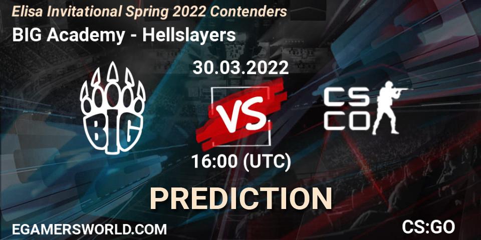 Prognose für das Spiel BIG Academy VS Hellslayers. 30.03.22. CS2 (CS:GO) - Elisa Invitational Spring 2022 Contenders