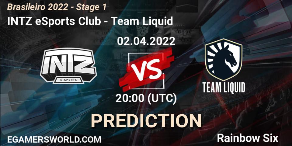 Prognose für das Spiel INTZ eSports Club VS Team Liquid. 02.04.22. Rainbow Six - Brasileirão 2022 - Stage 1