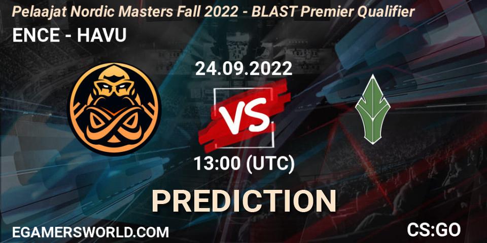 Prognose für das Spiel ENCE VS HAVU. 24.09.2022 at 13:00. Counter-Strike (CS2) - Pelaajat.com Nordic Masters: Fall 2022