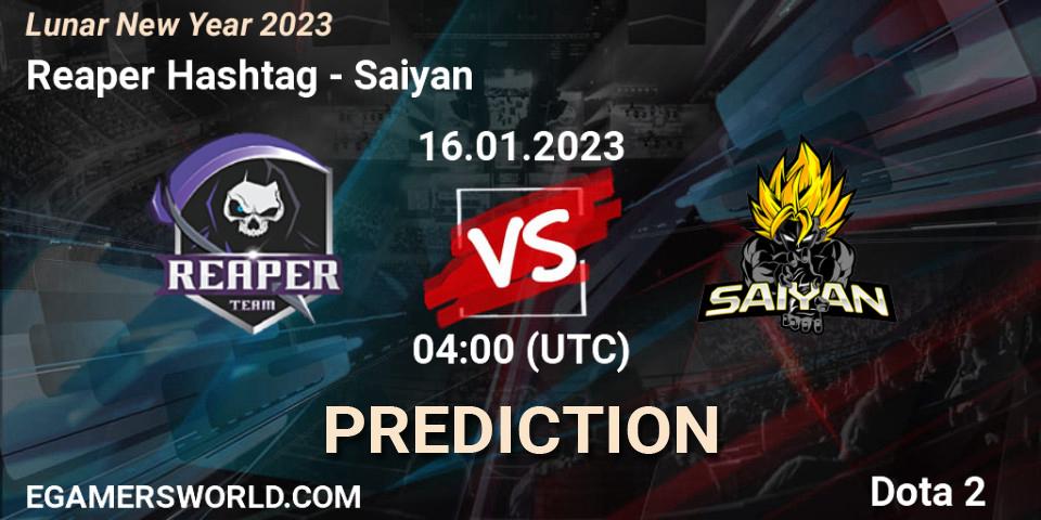 Prognose für das Spiel Reaper Hashtag VS Saiyan. 16.01.2023 at 04:12. Dota 2 - Lunar New Year 2023