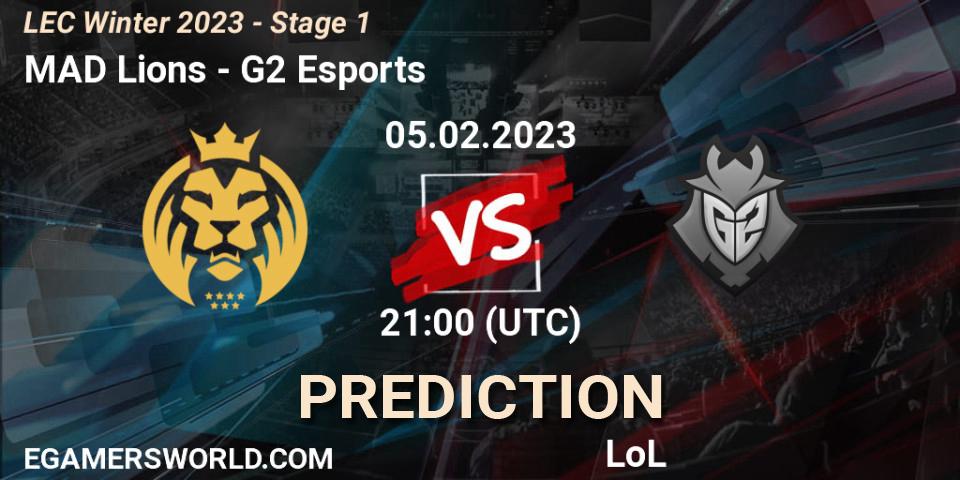 Prognose für das Spiel MAD Lions VS G2 Esports. 06.02.23. LoL - LEC Winter 2023 - Stage 1