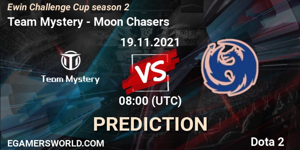 Prognose für das Spiel Team Mystery VS Moon Chasers. 19.11.21. Dota 2 - Ewin Challenge Cup season 2