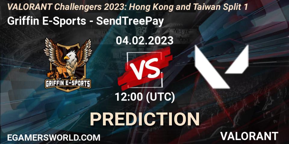 Prognose für das Spiel Griffin E-Sports VS SendTreePay. 04.02.23. VALORANT - VALORANT Challengers 2023: Hong Kong and Taiwan Split 1