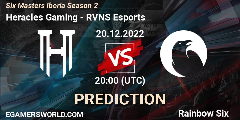 Prognose für das Spiel Heracles Gaming VS RVNS Esports. 20.12.2022 at 20:00. Rainbow Six - Six Masters Iberia Season 2