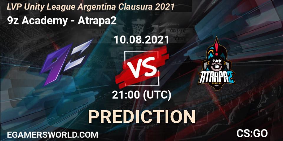 Prognose für das Spiel 9z Academy VS Atrapa2. 10.08.21. CS2 (CS:GO) - LVP Unity League Argentina Clausura 2021