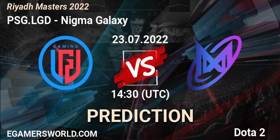 Prognose für das Spiel PSG.LGD VS Nigma Galaxy. 23.07.2022 at 14:28. Dota 2 - Riyadh Masters 2022