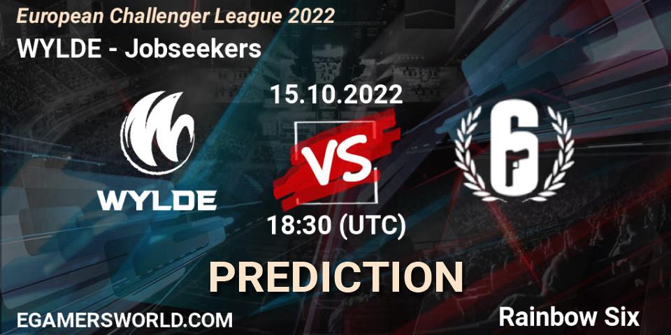 Prognose für das Spiel WYLDE VS Jobseekers. 15.10.2022 at 18:30. Rainbow Six - European Challenger League 2022