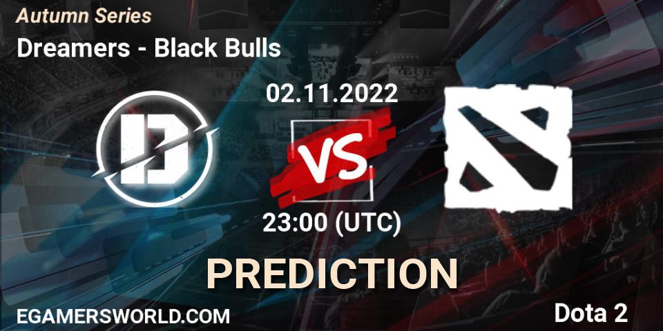Prognose für das Spiel Dreamers VS Black Bulls. 02.11.2022 at 22:01. Dota 2 - Autumn Series
