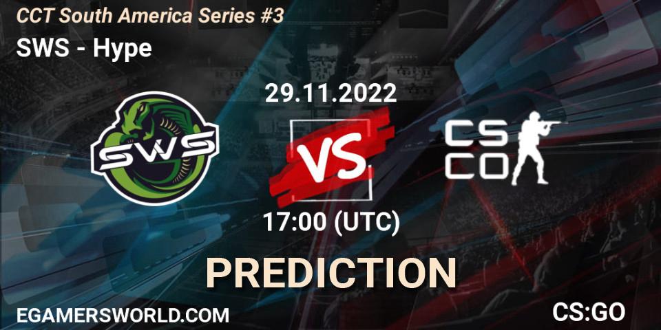 Prognose für das Spiel SWS VS Hype. 29.11.22. CS2 (CS:GO) - CCT South America Series #3