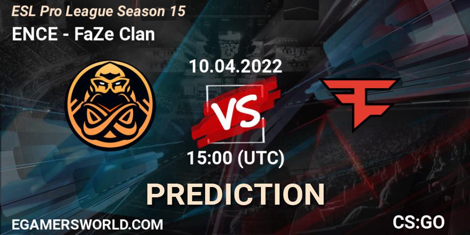 Prognose für das Spiel ENCE VS FaZe Clan. 10.04.22. CS2 (CS:GO) - ESL Pro League Season 15