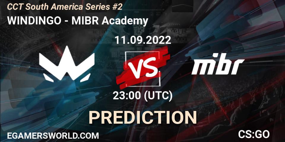Prognose für das Spiel WINDINGO VS MIBR Academy. 11.09.22. CS2 (CS:GO) - CCT South America Series #2