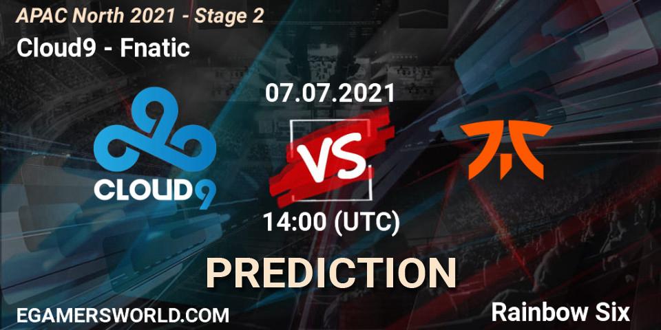 Prognose für das Spiel Cloud9 VS Fnatic. 07.07.21. Rainbow Six - APAC North 2021 - Stage 2