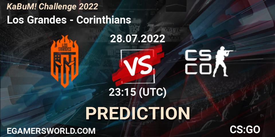 Prognose für das Spiel Los Grandes VS Corinthians. 28.07.2022 at 23:20. Counter-Strike (CS2) - KaBuM! Challenge 2022