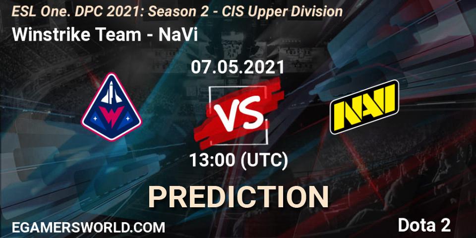 Prognose für das Spiel Winstrike Team VS NaVi. 07.05.2021 at 13:47. Dota 2 - ESL One. DPC 2021: Season 2 - CIS Upper Division