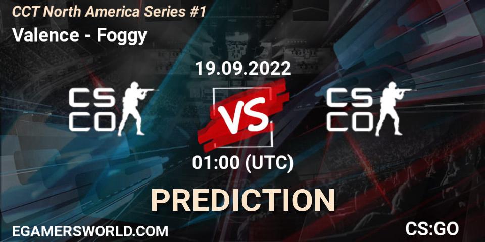 Prognose für das Spiel Valence VS Foggy. 18.09.2022 at 22:00. Counter-Strike (CS2) - CCT North America Series #1