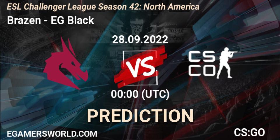 Prognose für das Spiel Brazen VS Evil Geniuses Black. 28.09.22. CS2 (CS:GO) - ESL Challenger League Season 42: North America