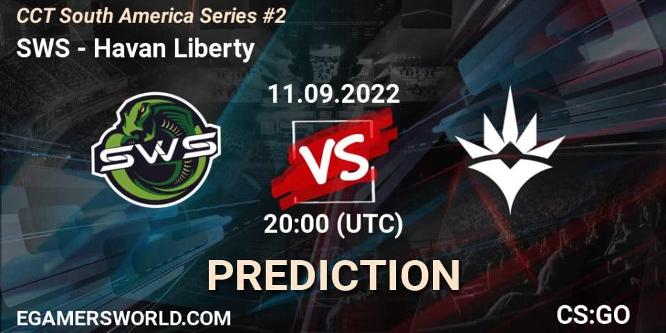 Prognose für das Spiel SWS VS Havan Liberty. 11.09.2022 at 20:00. Counter-Strike (CS2) - CCT South America Series #2