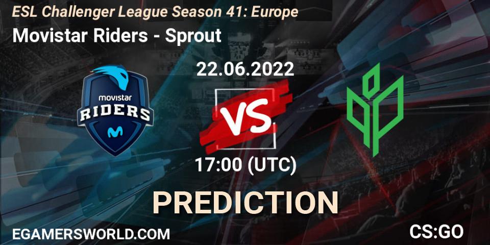 Prognose für das Spiel Movistar Riders VS Sprout. 22.06.22. CS2 (CS:GO) - ESL Challenger League Season 41: Europe