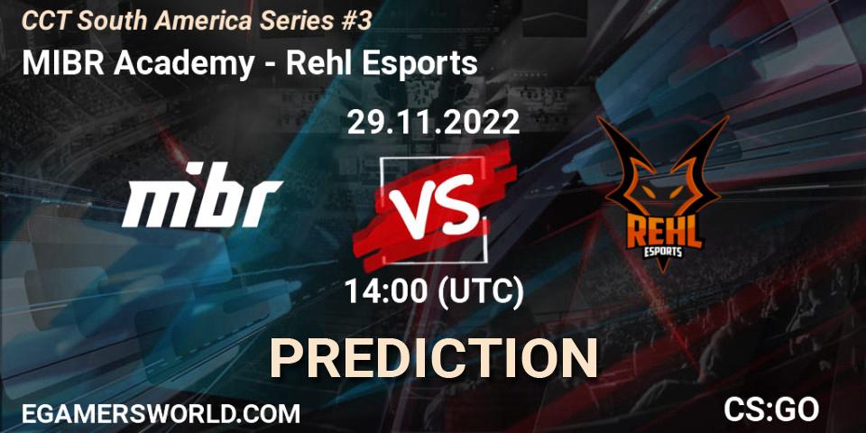 Prognose für das Spiel MIBR Academy VS Rehl Esports. 29.11.22. CS2 (CS:GO) - CCT South America Series #3
