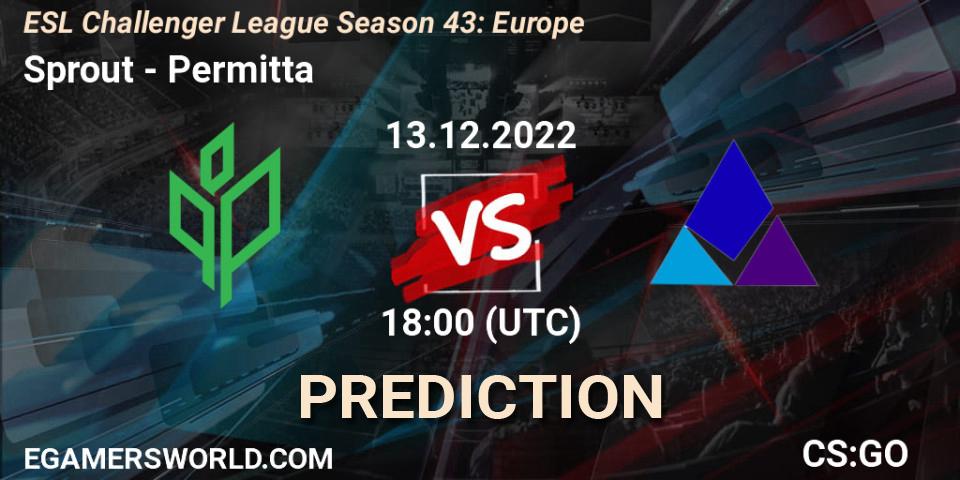 Prognose für das Spiel Sprout VS Permitta. 13.12.22. CS2 (CS:GO) - ESL Challenger League Season 43: Europe