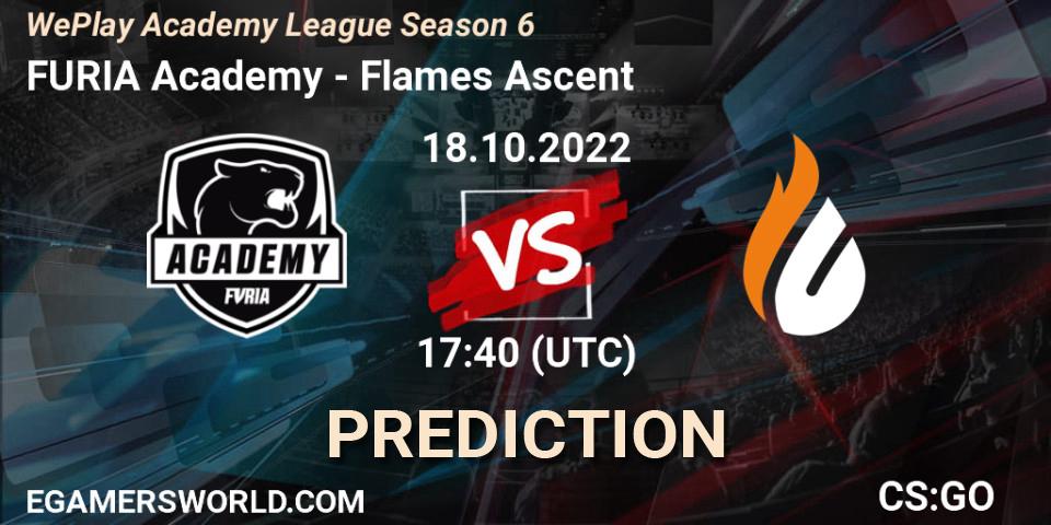 Prognose für das Spiel FURIA Academy VS Flames Ascent. 18.10.2022 at 17:55. Counter-Strike (CS2) - WePlay Academy League Season 6