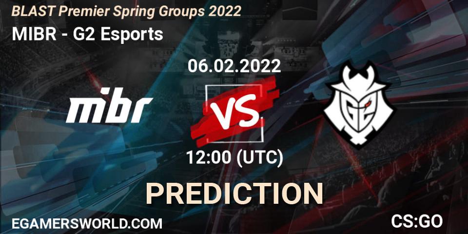Prognose für das Spiel MIBR VS G2 Esports. 06.02.22. CS2 (CS:GO) - BLAST Premier Spring Groups 2022