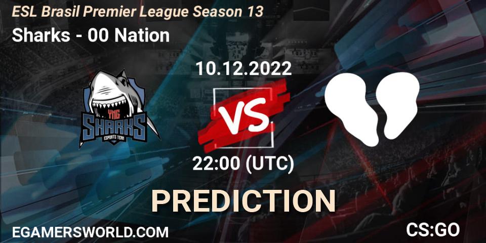 Prognose für das Spiel Sharks VS 00 Nation. 10.12.22. CS2 (CS:GO) - ESL Brasil Premier League Season 13
