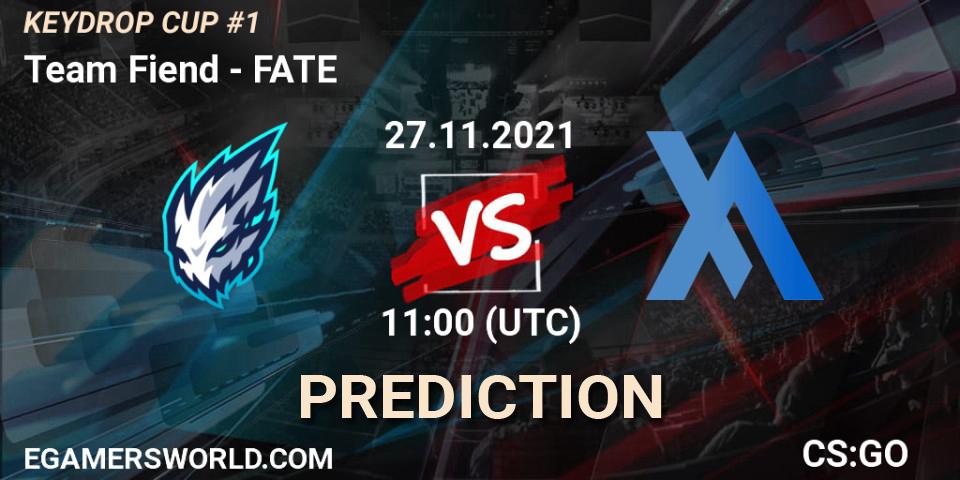 Prognose für das Spiel Team Fiend VS FATE. 27.11.2021 at 11:00. Counter-Strike (CS2) - KEYDROP CUP #1