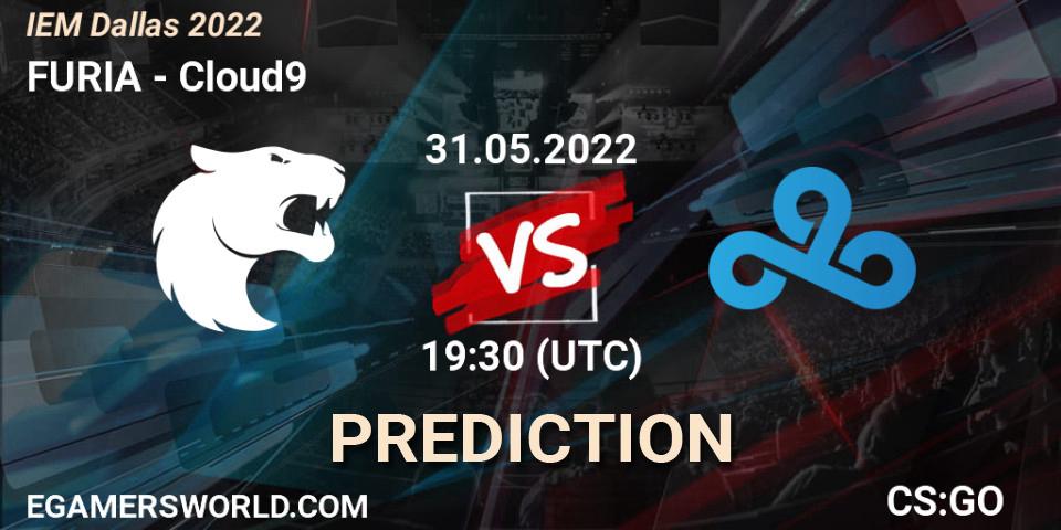 Prognose für das Spiel FURIA VS Cloud9. 31.05.22. CS2 (CS:GO) - IEM Dallas 2022