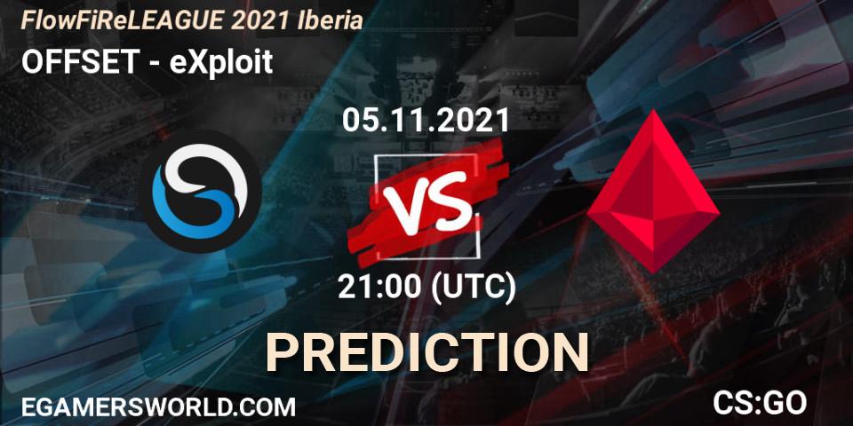 Prognose für das Spiel OFFSET VS eXploit. 05.11.21. CS2 (CS:GO) - FlowFiReLEAGUE 2021 Iberia