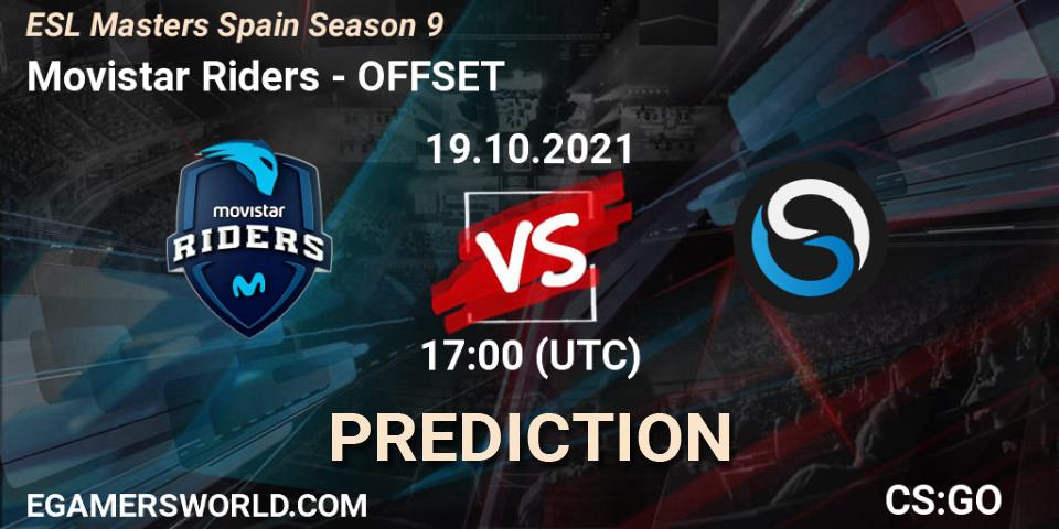Prognose für das Spiel Movistar Riders VS OFFSET. 19.10.2021 at 17:00. Counter-Strike (CS2) - ESL Masters Spain Season 9