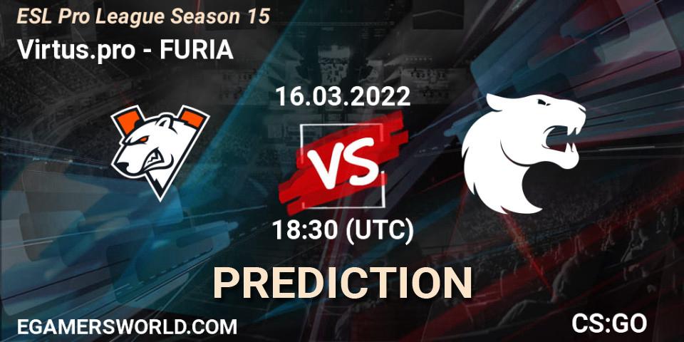 Prognose für das Spiel Outsiders VS FURIA. 16.03.2022 at 19:00. Counter-Strike (CS2) - ESL Pro League Season 15