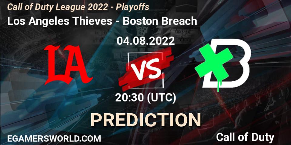 Prognose für das Spiel Los Angeles Thieves VS Boston Breach. 04.08.22. Call of Duty - Call of Duty League 2022 - Playoffs