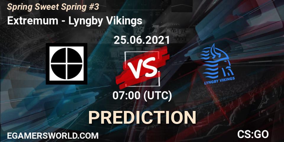 Prognose für das Spiel Extremum VS Lyngby Vikings. 25.06.21. CS2 (CS:GO) - Spring Sweet Spring #3