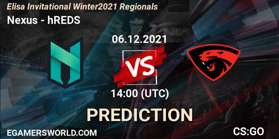 Prognose für das Spiel Nexus VS hREDS. 06.12.21. CS2 (CS:GO) - Elisa Invitational Winter 2021 Regionals