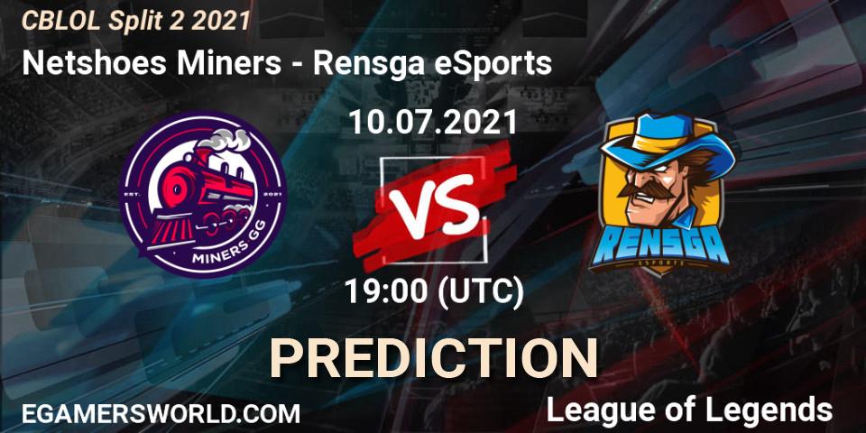 Prognose für das Spiel Netshoes Miners VS Rensga eSports. 10.07.21. LoL - CBLOL Split 2 2021