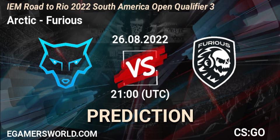 Prognose für das Spiel Arctic VS Furious. 26.08.2022 at 21:10. Counter-Strike (CS2) - IEM Road to Rio 2022 South America Open Qualifier 3