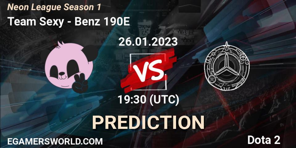 Prognose für das Spiel Team Sexy VS Benz 190E. 27.01.23. Dota 2 - Neon League Season 1