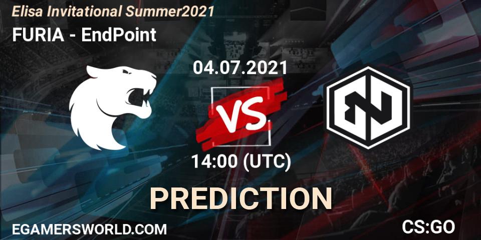 Prognose für das Spiel FURIA VS EndPoint. 04.07.2021 at 14:00. Counter-Strike (CS2) - Elisa Invitational Summer 2021